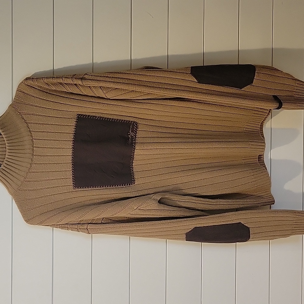 CLENCH JEANS PULLOVER SWEATER  XXL  TAN/BROWN